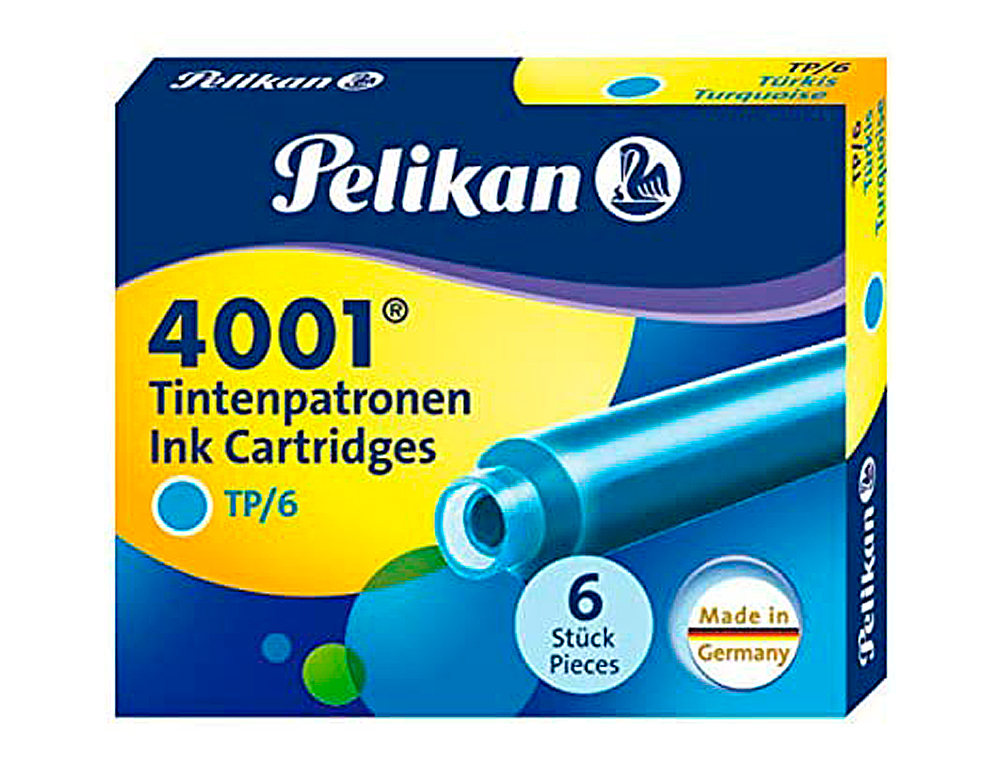 CARTUCHO PELIKAN TP6 TURQUESA