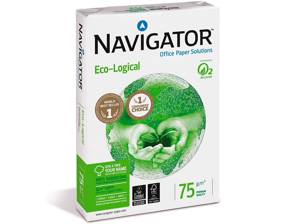 PAPEL FOTOCOPIA NAVIGATOR DIN A4 75 GR EMBALAGEM DE 500 FOLHAS
