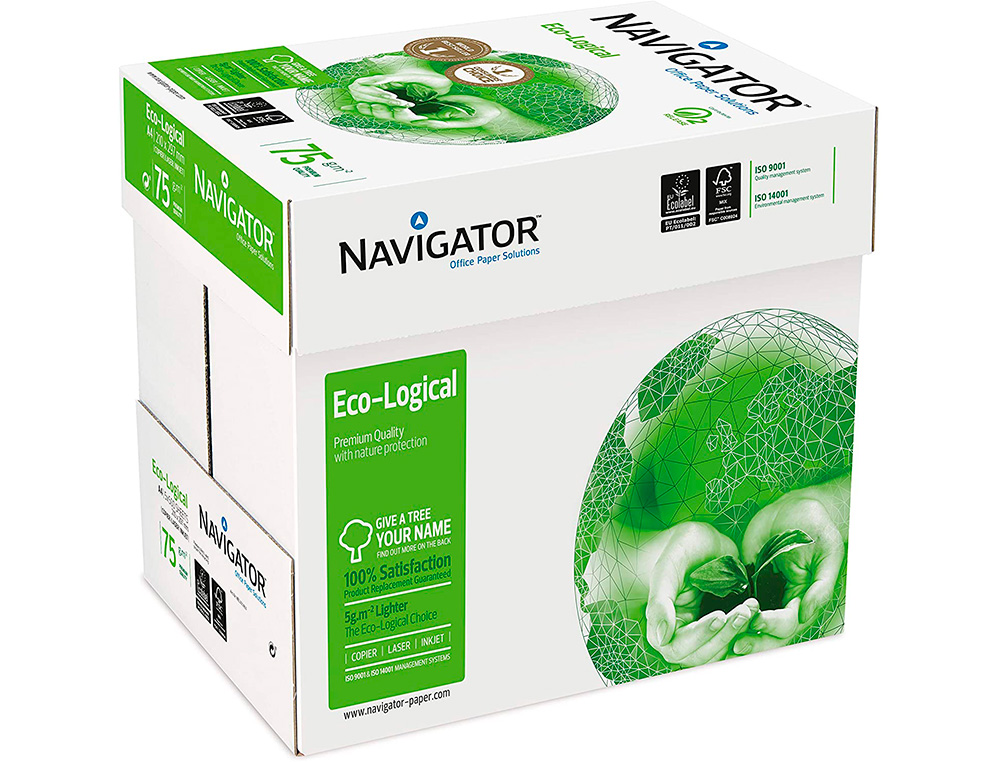 PAPEL FOTOCOPIA NAVIGATOR DIN A4 75 GR EMBALAGEM DE 500 FOLHAS