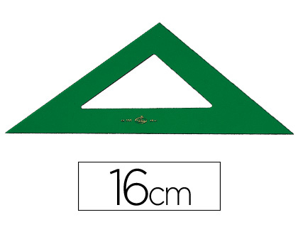 ESQUADRO PLASTICO ESPECIAL 16 CM VERDE TRANSPARENTE