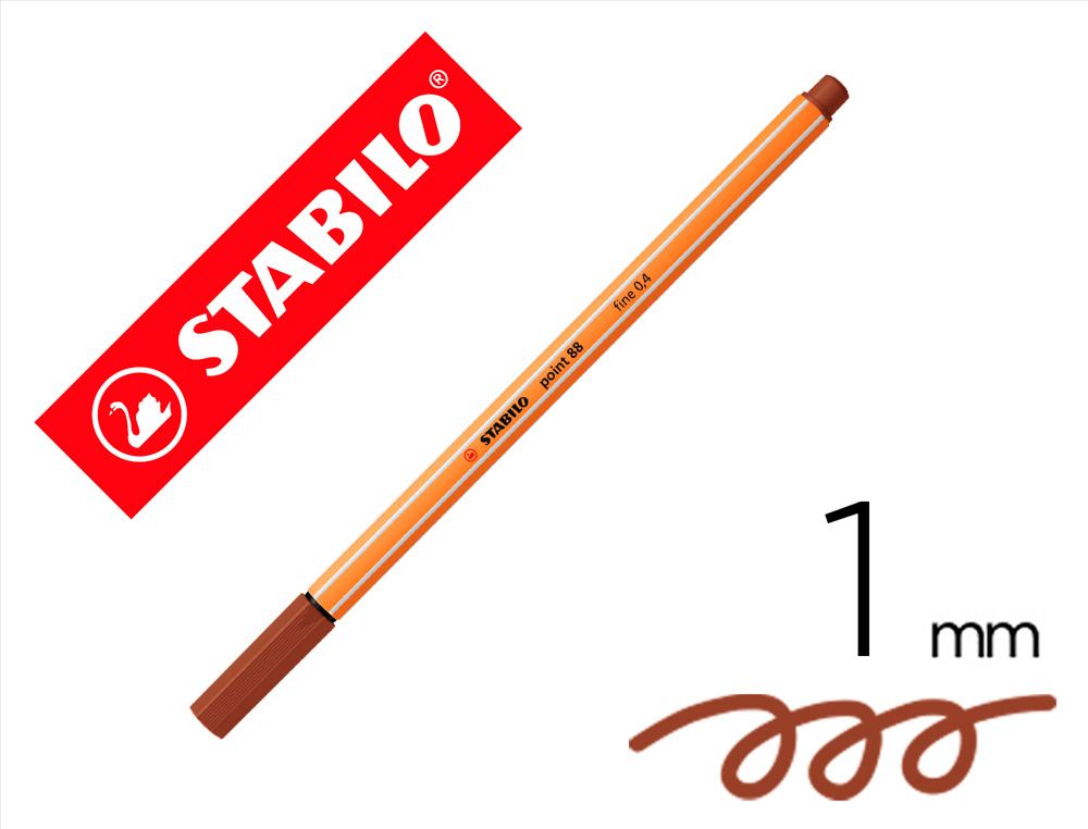 MARCADOR STABILO PONTA DE FIBRA POINT 88 SANGUINA 0,4 MM
