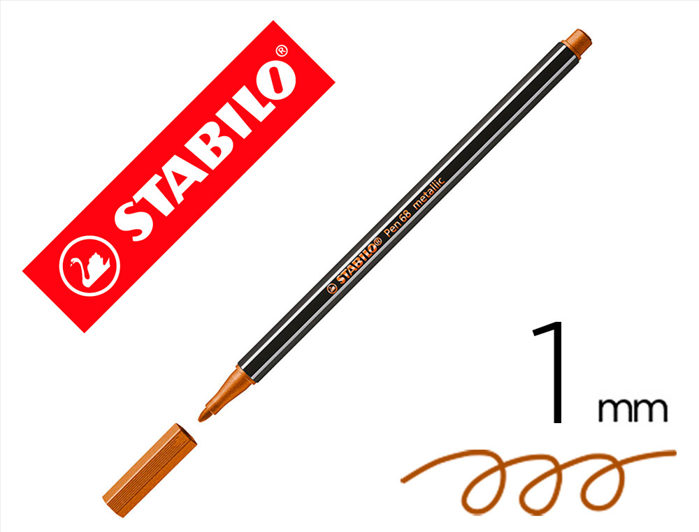 MARCADOR STABILO AGUARELAVEL PEN 68 METALICO COBRE 1 MM