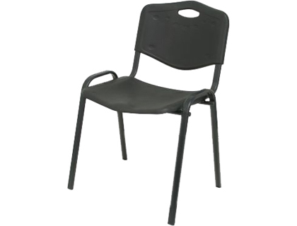 CADEIRA Q-CONNECT ROBLEDO CONFIDENTE ESTRUTURA EM METAL PRETA COM ENCOSTO PVC ERGONOMICA PRETA 81X48X42 CM