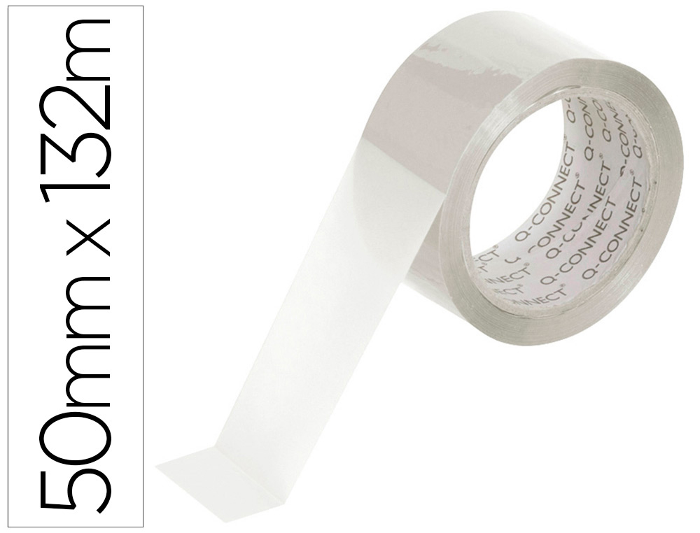 FITA ADESIVA Q-CONNECT POLIPROPILENO TRANSPARENTE 132MT X 50MM