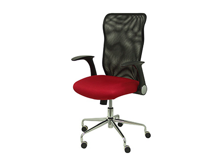 CADEIRA DE DIRECAO PYC ENCOSTO ALTO REGULAVEL EM ALTURA VERMELHA ALTURA 1010+70 MM COMPRIMENTO 610 MM PROF 550 MM