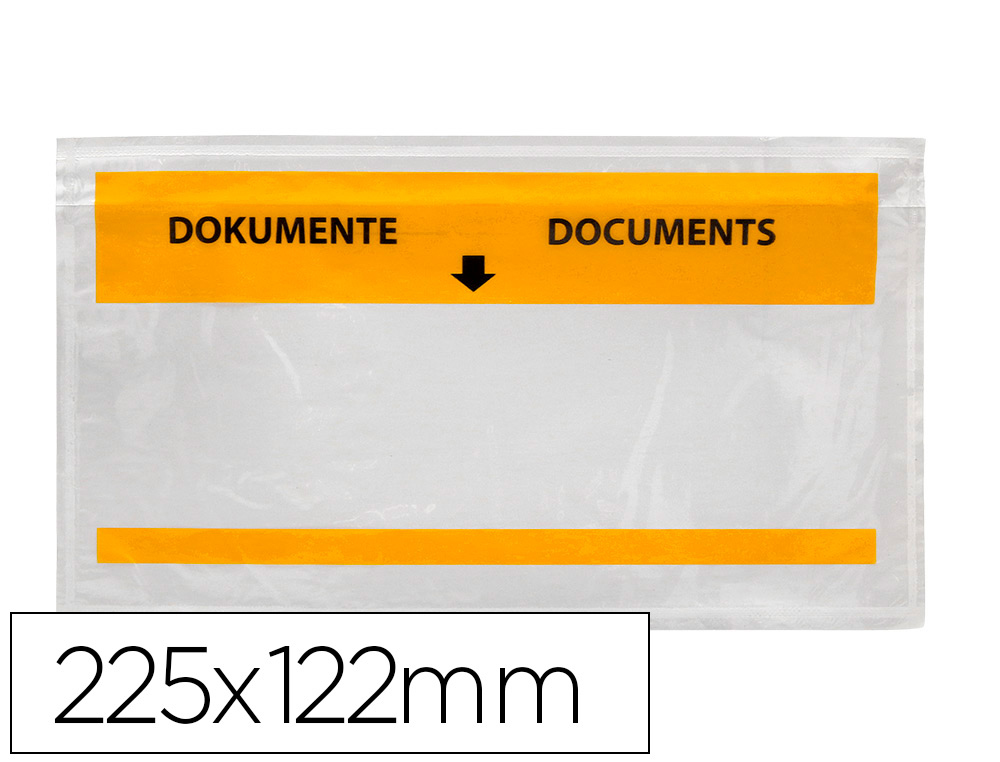 ENVELOPE AUTOADESIVO Q-CONNECT PORTA DOCUMENTOS MULTILINGUE 225X122 MM JANELA TOTALMENTE TRANSPARENTE PACK DE 1000 UNIDA