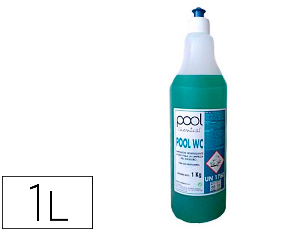 LIQUIDO DE LIMPEZA CASAS DE BANHO POOL CHEMICAL WC ULTRA FORTE GARRAFA 1 LITRO