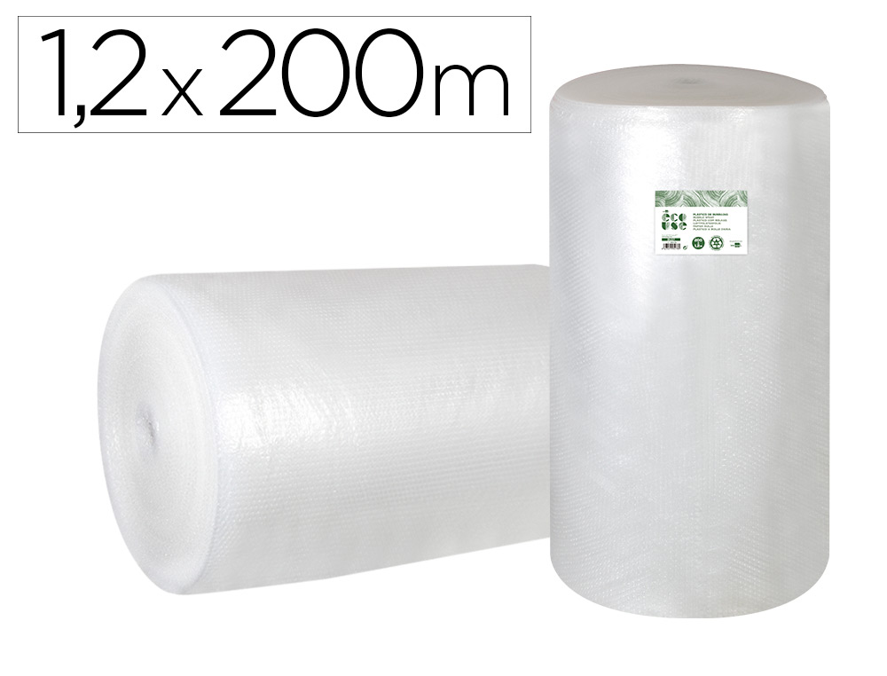 PLASTICO COM BOLHAS LIDERPAPEL ECOUSE 1.20X200M 30% DE PLASTICO RECICLADO