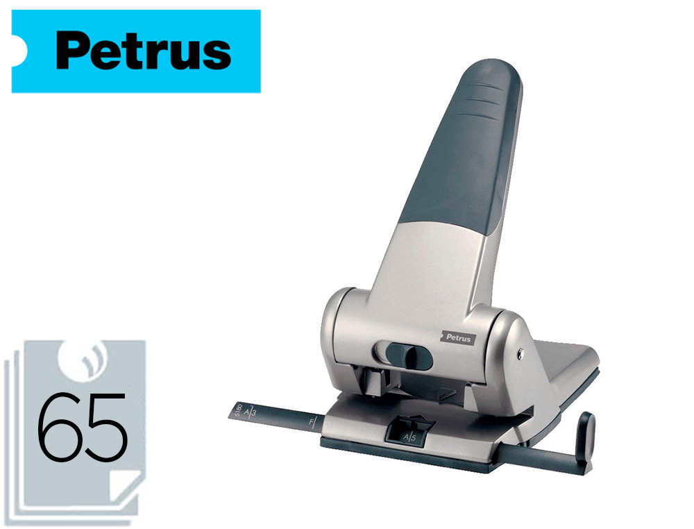 FURADOR PETRUS 305 METALICO CAPACIDADE DE 65 FOLHAS COR PRATA
