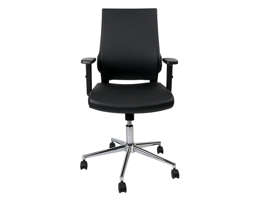 CADEIRA GIRATORIA Q-CONNECT ENCOSTO MEDIO DE IMITACAO PELE REGULAVEL EM ALTURA 980+100X630X625 MM COR PRETO