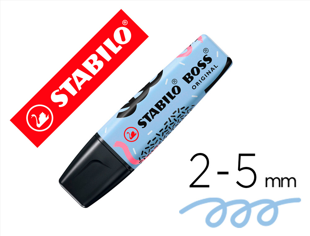 MARCADOR FLUORESCENTE STABILO BOSS ORIGINAL PASTEL BY JU SCHNEE AZUL