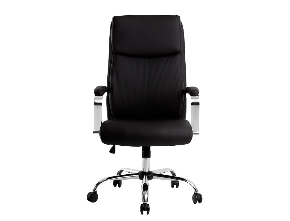 CADEIRA DE DIRECAO Q-CONNECT ENCOSTO ALTO REGULAVEL EM ALTURA 1170 + 80 MM LARGURA 650 MM PROFUNDIDADE 700 MM PRETA