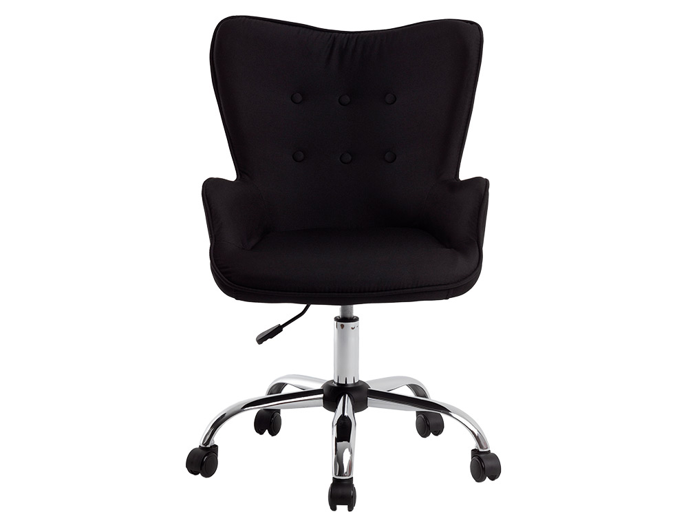 CADEIRA DE ESCRITORIO Q-CONNECT BASE METAL ALT MAX 960 MM LARG 570 MM PROF 620 MM RODAS PREMIUM COR PRETO