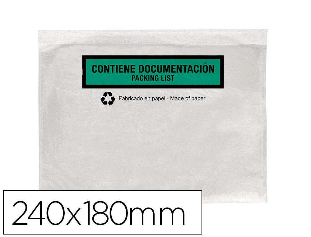 ENVELOPE AUTOADESIVO Q-CONNECT PORTA DOCUMENTOS MULTILINGUE 240X180 MM SEM JANELA 100% PAPEL PACK DE 100 UNIDADES