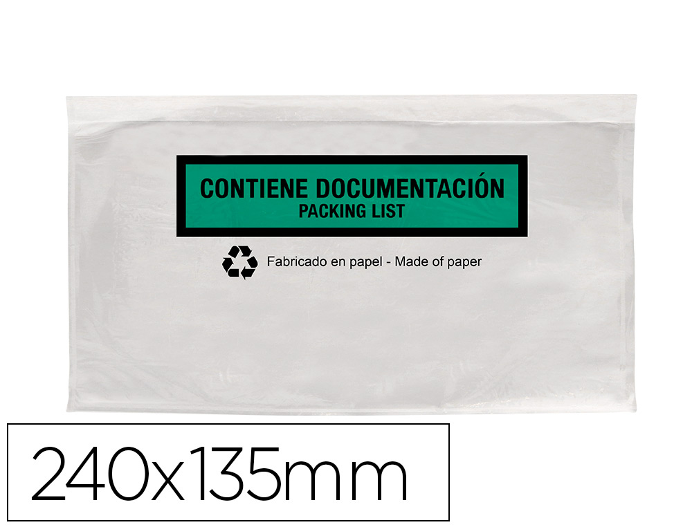 ENVELOPE AUTOADESIVO Q-CONNECT PORTA DOCUMENTOS MULTILINGUE 240X135 MM SEM JANELA 100% PAPEL PACK DE 100 UNIDADES