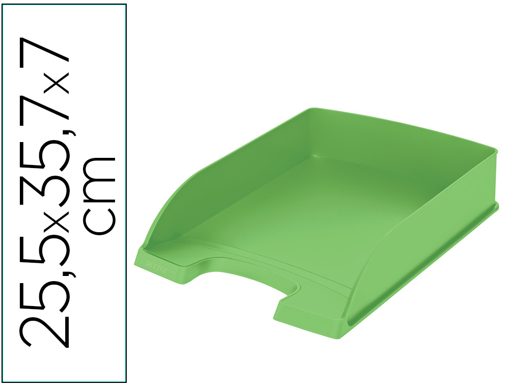 BANDEJA DE SECRETARIA PLASTICO LEITZ RECYCLE VERDE 255X357X70 MM
