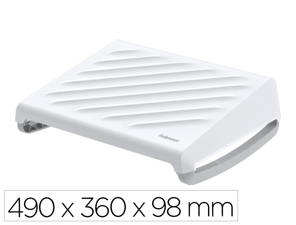APOIO DE PES FELLOWES BREYTA 3 AJUSTES DE ALTURA 100% RECICLAVEL 490X360X98 MM COR BRANCO