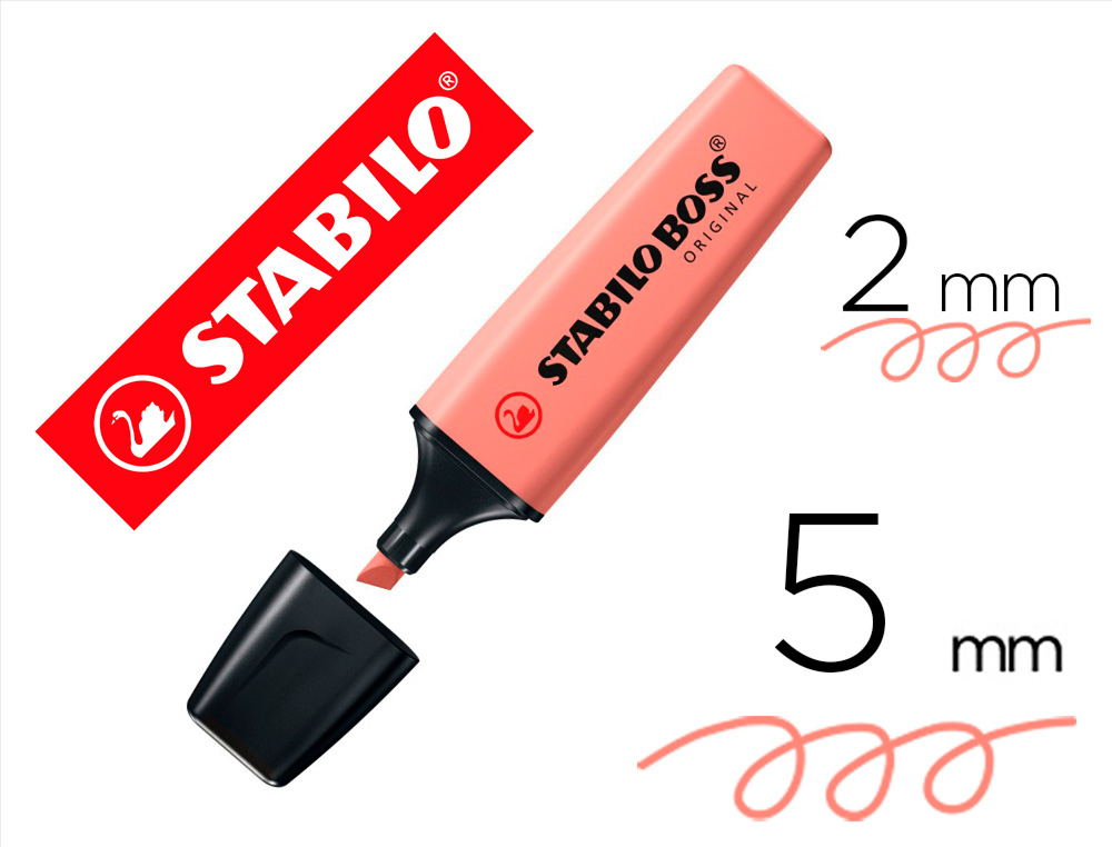 MARCADOR FLUORESCENTE STABILO BOSS PASTEL 70 NATURE COLORS SIENNA