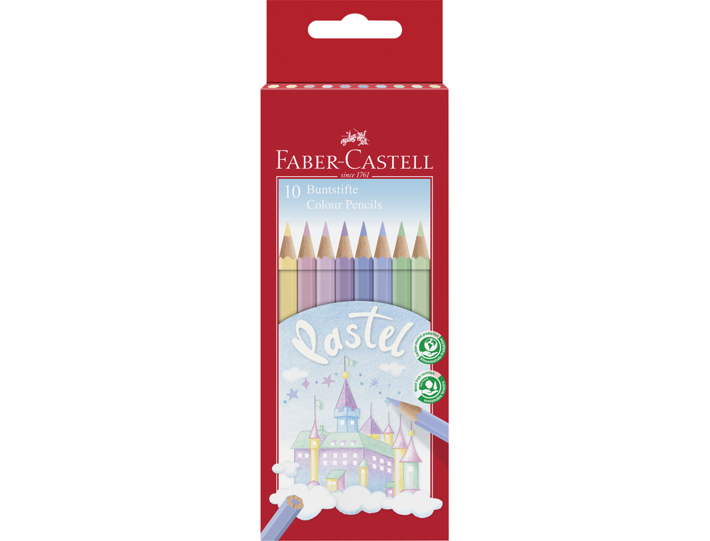 LAPIS DE COR FABER CASTELL PASTEL CAIXA DE 10 UNIDADES CORES SORTIDAS