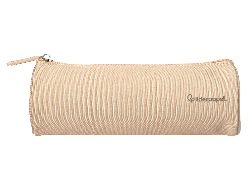 ESTOJO ESCOLAR LIDERPAPEL CLASSIC CILINDRICO LARGO 210X70 MM CREME