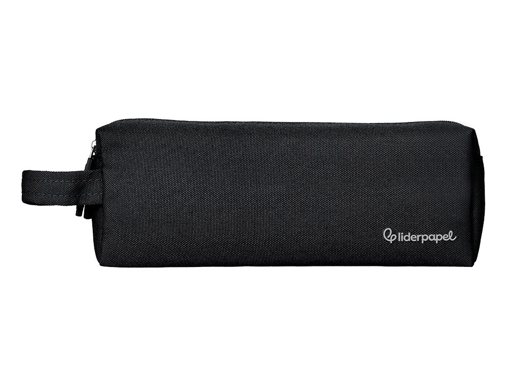 ESTOJO ESCOLAR LIDERPAPEL CLASSIC RETANGULAR COM ASA 2 FECHOS 210X80 MM PRETO