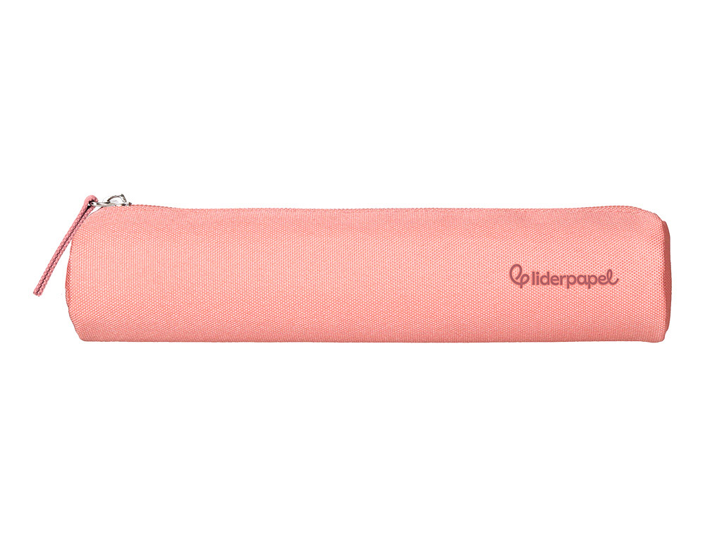 ESTOJO ESCOLAR LIDERPAPEL CILINDRICO ESTREITO 220X45 MM ROSA