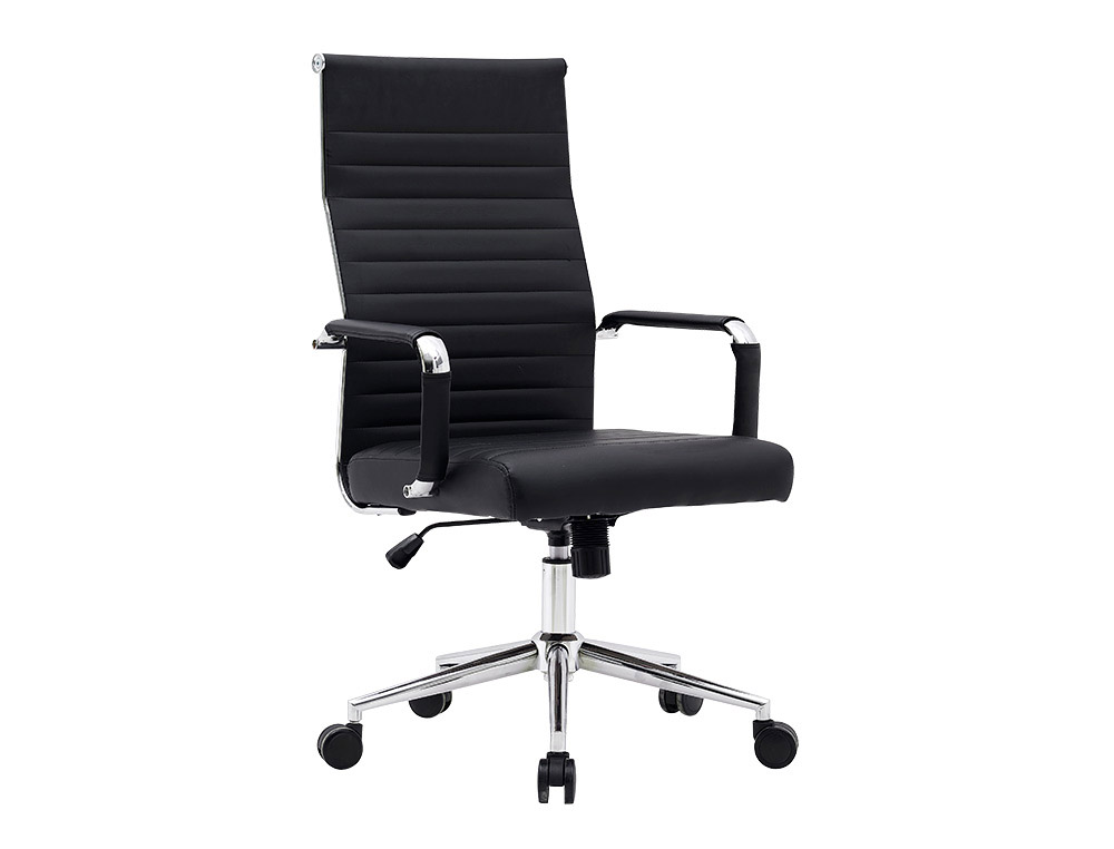 CADEIRA Q-CONNECT ESCRITORIO BOSA IMITACAO DE PELE BASE METALICA ALT MAX 1130 LARG 550 PROF 630 MM RODAS PREMIUM COR PRE