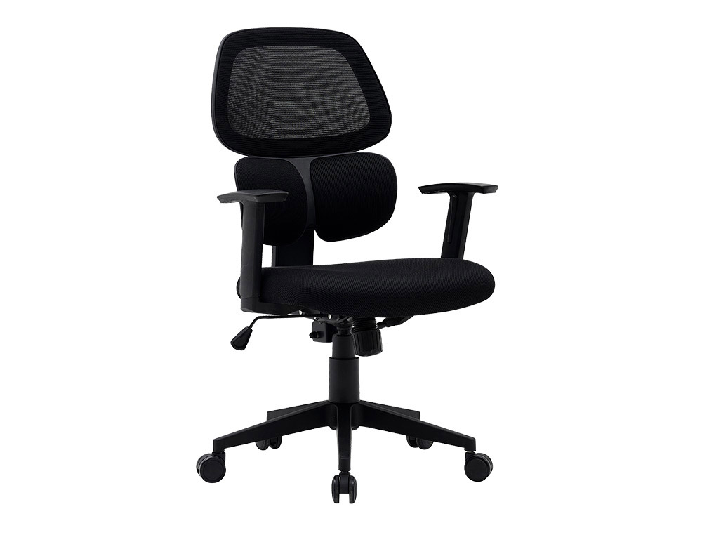 CADEIRA Q-CONNECT ESCRITORIO ANCONA MALHA BASE METALICA ALT MAX 1110 LARG 660 PROF 590 RODAS PREMIUM COR PRETO