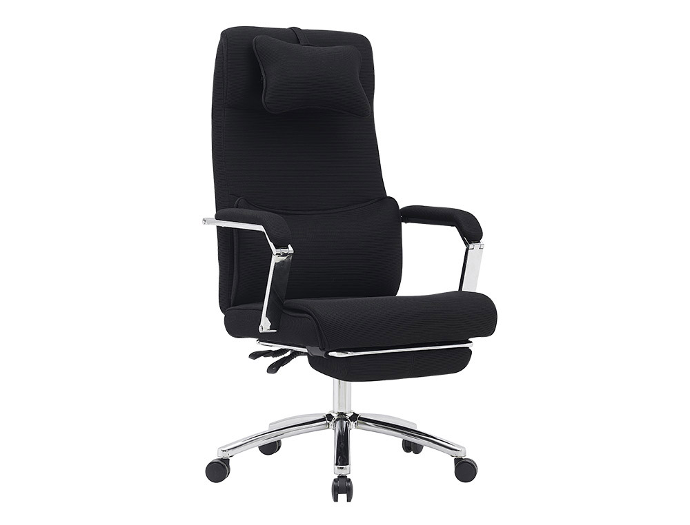 CADEIRA Q-CONNECT DIRECAO RAVENNA MALHA BASE METALICA ALT MAX 1300 LARG 670 PROF 730 MM RODAS PREMIUM COR PRETO