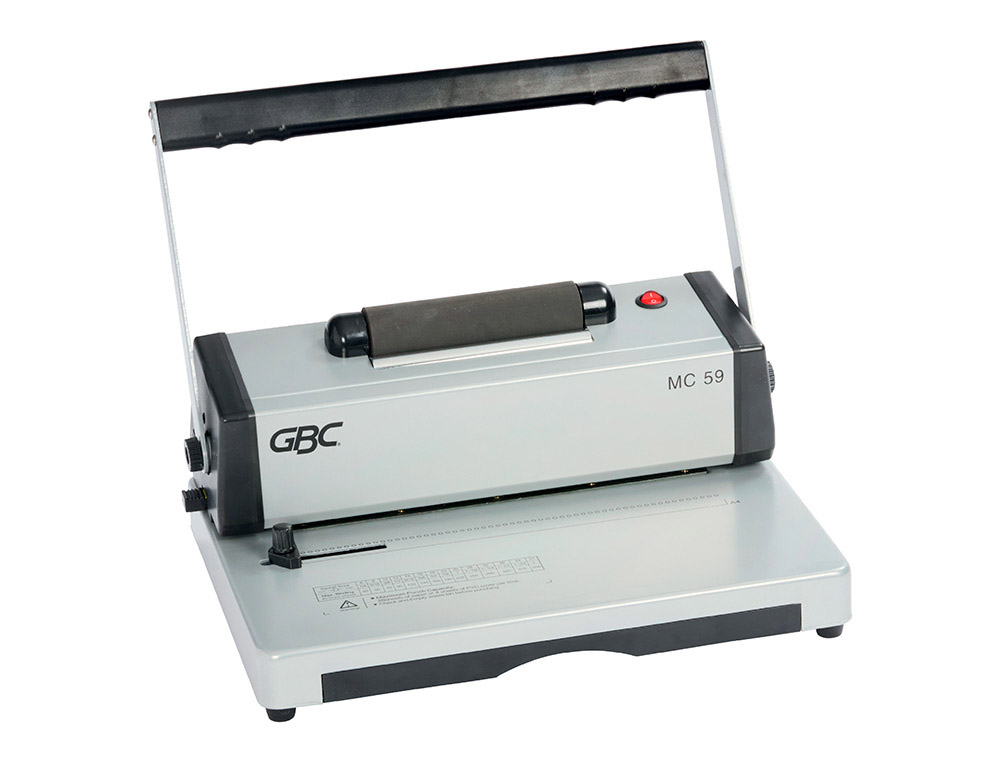 ENCADERNADORA PARA ESPIRAL GBC MULTIBIND MC59 PERFURA 20 FOLHAS TAMANHO A4 ENCADERNA 450 FOLHAS