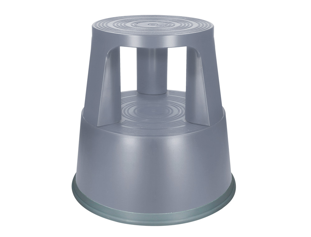 TAMBORETE Q-CONNECT COM RODAS RETRATEIS CINZA