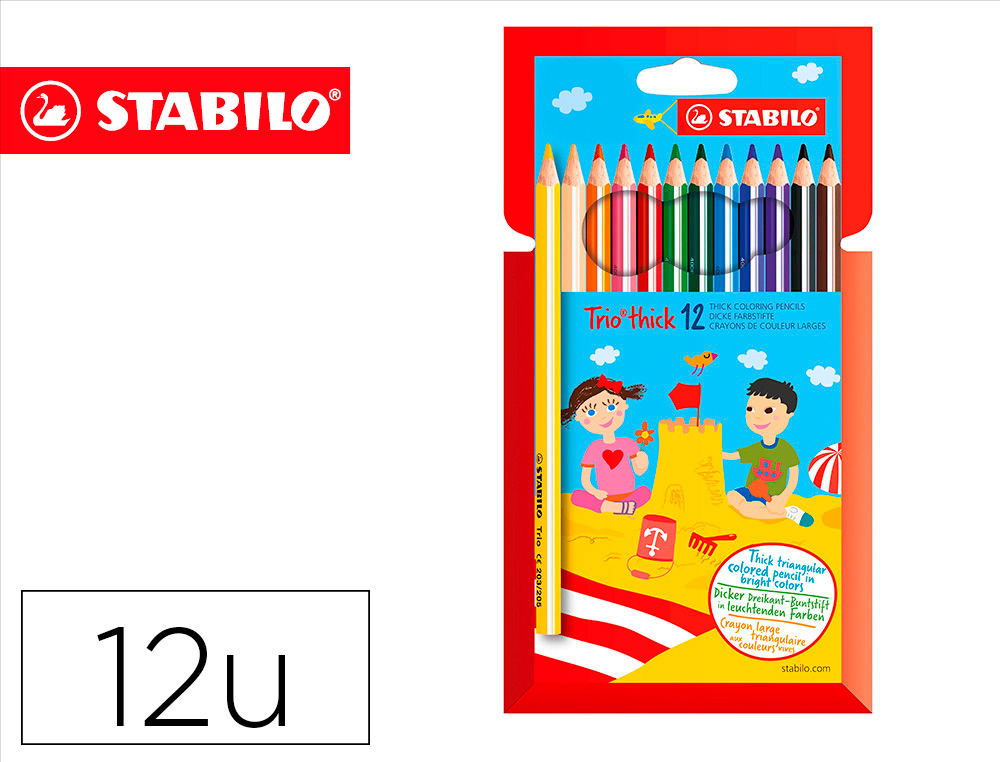 LAPIS DE COR TRIO STABILO 12 UNIDADES
