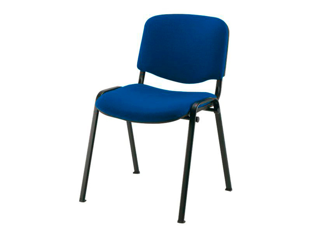 CADEIRA EMPILHAVEL Q-CONNECT BRACOS CURTOS FORRADA SEM RODAS ALT 910 MM LARG 460 MM PROF 440 MM COR AZUL
