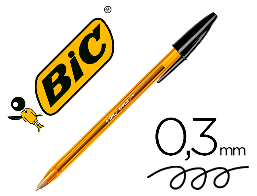ESFEROGRAFICA BIC CRISTAL PONTA FINA PRETO