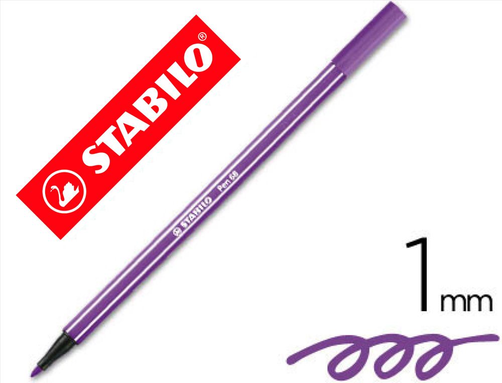 MARCADOR STABILO AGUARELAVEL PEN 68 VIOLETA 1 MM