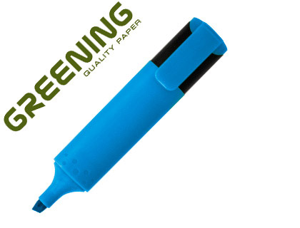 MARCADOR GREENING FLUORESCENTE PONTA BISELADA AZUL