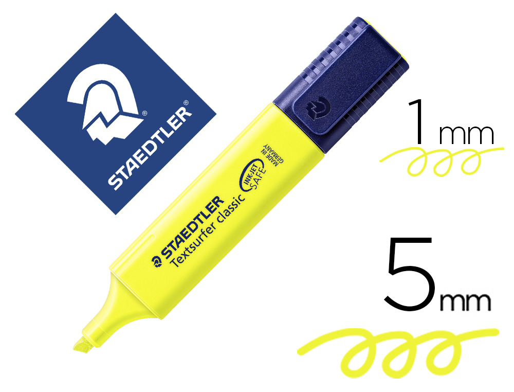 MARCADOR STAEDTLER TEXTSURFER CLASSIC 364 FLUORESCENTE AMARELO