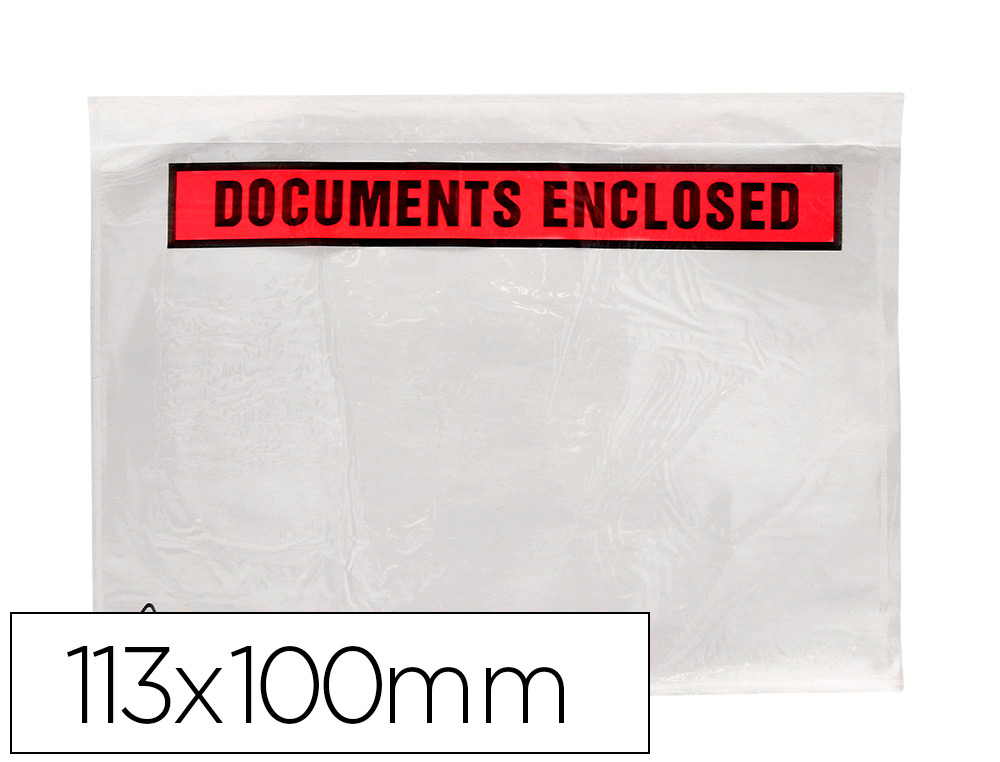 ENVELOPE AUTOADESIVO Q-CONNECT PORTA DOCUMENTOS MULTILINGUE113X100 MM SEM JANELA PACK DE 100 UNIDADES