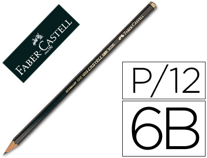 LAPIS DE GRAFITE FABER 9000 6B UNIDADE