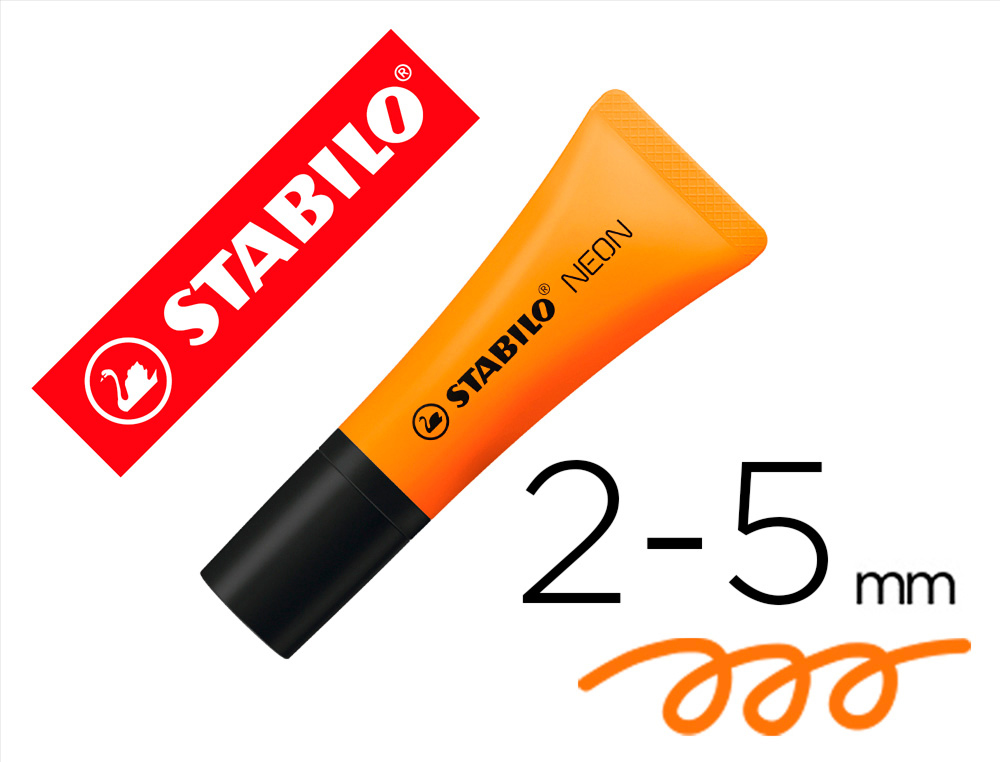 MARCADOR FLUORESCENTE STABILO 72 LARANJA NEON