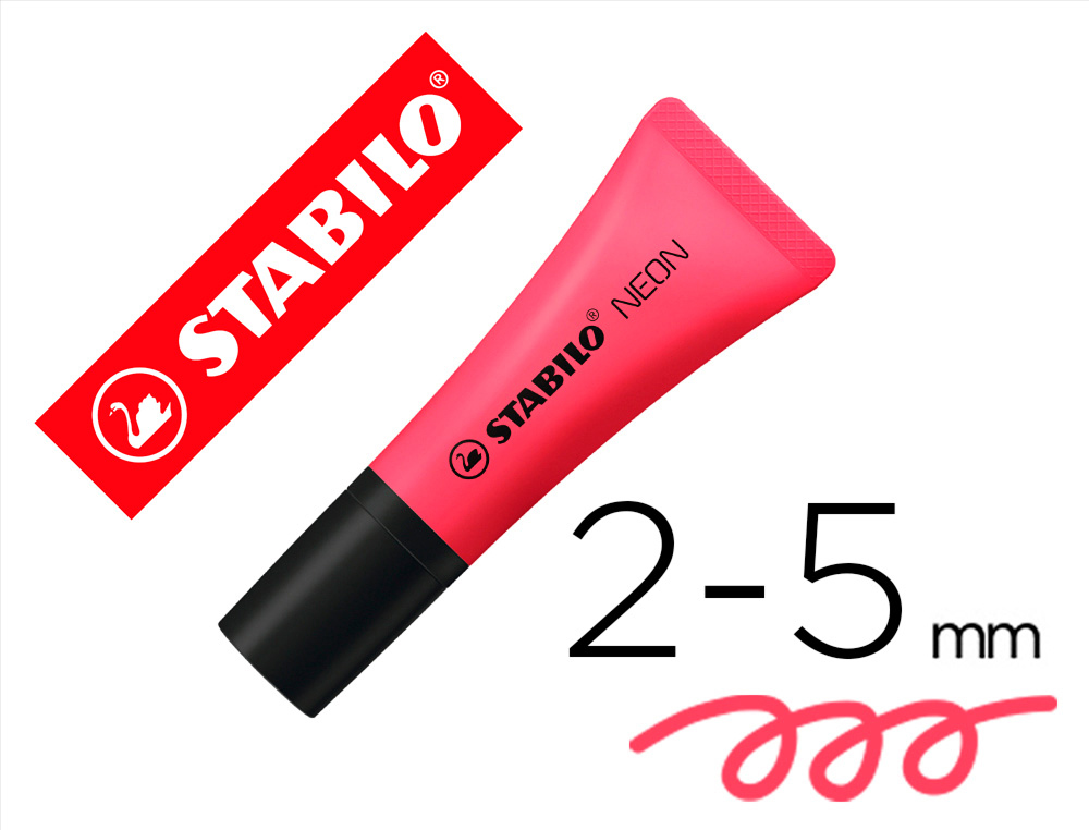 MARCADOR FLUORESCENTE STABILO 72 ROSA NEON
