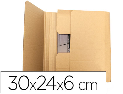 CAIXA PARA EMBALAR LIVRO Q-CONNECT MEDIDAS 300X240X60 MM ESPESSURA CARTAO 3 MM