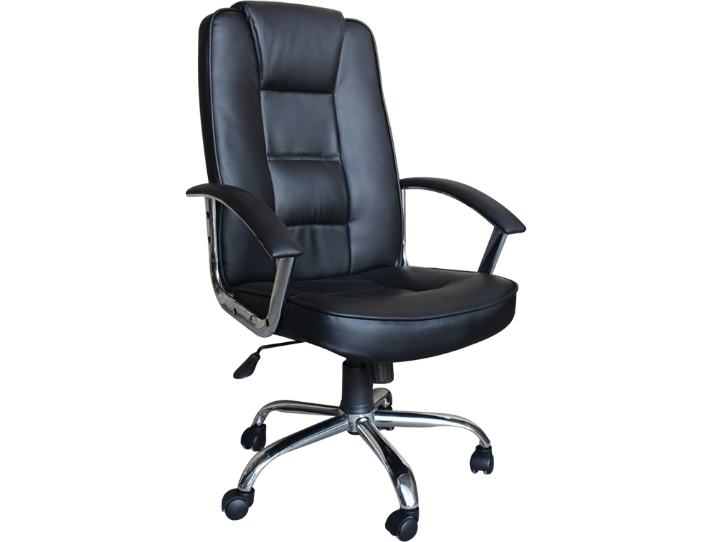 CADEIRA DE DIRECAO Q-CONNECT COM ENCOSTO ALT REGULAVEL EM ALTURA ALT 1115+75MM LARGURA 705MM E PROF. 625MM PRETA
