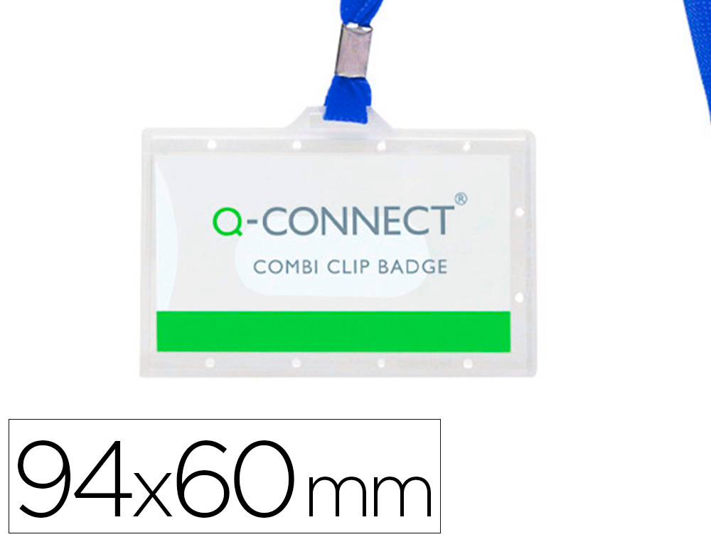 IDENTIFICADOR Q-CONNECT KF17112 COM CORDAO PLANO AZUL E ABERTURA LATERAL 94X60 MM