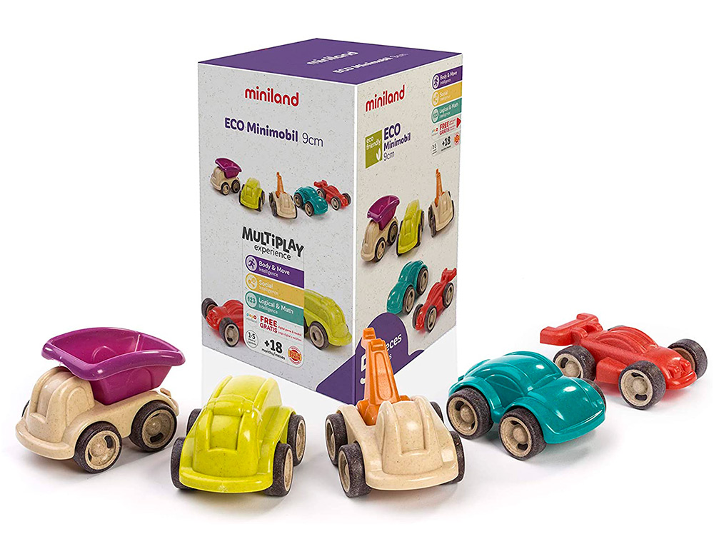 JOGO MINILAND CONJUNTO DE 5 MINIMOBILES FABRICADOS EM MATERIAL ECO FRIENDLY 150X210X150 MM