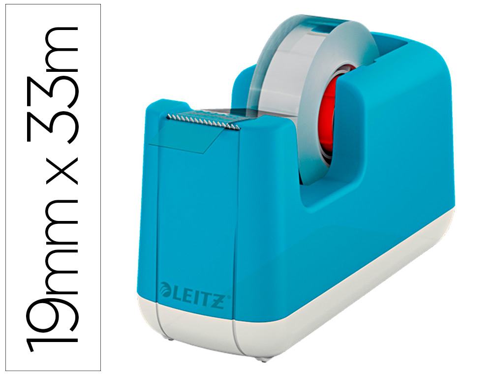 DESENROLADOR DE SECRETARIA LEITZ COSY EM PLASTICO PARA FITAS 33 MT AZUL