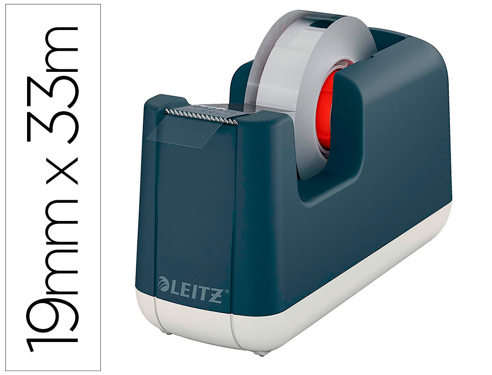 DESENROLADOR DE SECRETARIA LEITZ COSY EM PLASTICO PARA FITAS 33 MT CINZA