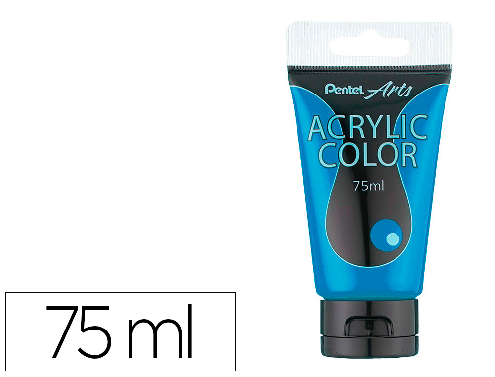 TINTA ACRILICA PENTEL EM TUBO DE 75 ML COR TURQUESA