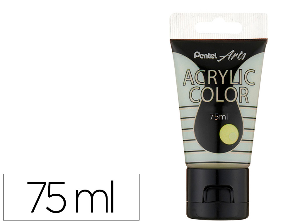 TINTA ACRILICA PENTEL EM TUBO DE 75 ML COR ESPECIAL PEROLA IRIDESCENTE AMARELO