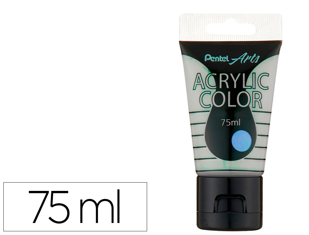 TINTA ACRILICA PENTEL EM TUBO DE 75 ML COR ESPECIAL PEROLA IRIDESCENTE AZUL